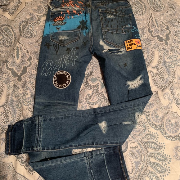 American Eagle Graffiti Patchwork Jeggings - Picture 6 of 9